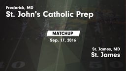 Matchup: St. John's Catholic  vs. St. James  2016