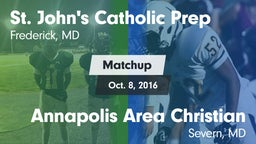 Matchup: St. John's Catholic  vs. Annapolis Area Christian  2016