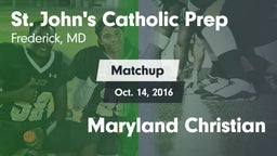 Matchup: St. John's Catholic  vs. Maryland Christian 2016