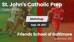Matchup: St. John's Catholic  vs. Friends School of Baltimore 2017