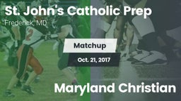 Matchup: St. John's Catholic  vs. Maryland Christian 2016