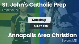 Matchup: St. John's Catholic  vs. Annapolis Area Christian  2016