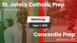 Matchup: St. John's Catholic  vs. Concordia Prep  2018