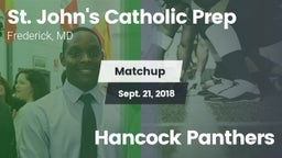 Matchup: St. John's Catholic  vs. Hancock Panthers 2018