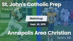 Matchup: St. John's Catholic  vs. Annapolis Area Christian  2018