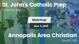 Matchup: St. John's Catholic  vs. Annapolis Area Christian  2018