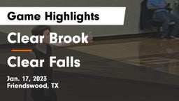 Clear Brook  vs Clear Falls  Game Highlights - Jan. 17, 2023