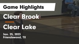Clear Brook  vs Clear Lake  Game Highlights - Jan. 25, 2023