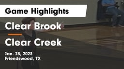 Clear Brook  vs Clear Creek  Game Highlights - Jan. 28, 2023