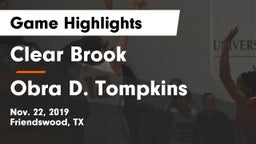 Clear Brook  vs Obra D. Tompkins  Game Highlights - Nov. 22, 2019