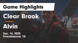 Clear Brook  vs Alvin  Game Highlights - Jan. 14, 2020