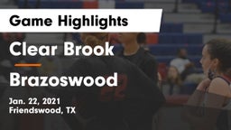 Clear Brook  vs Brazoswood  Game Highlights - Jan. 22, 2021