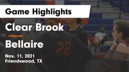 Clear Brook  vs Bellaire  Game Highlights - Nov. 11, 2021