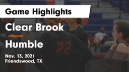 Clear Brook  vs Humble  Game Highlights - Nov. 13, 2021