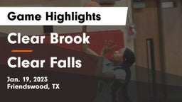 Clear Brook  vs Clear Falls  Game Highlights - Jan. 19, 2023
