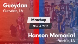 Matchup: Gueydan vs. Hanson Memorial  2016