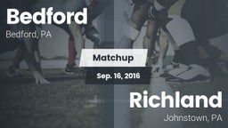Matchup: Bedford  vs. Richland  2016