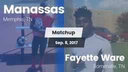 Matchup: Manassas vs. Fayette Ware  2017