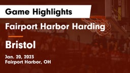 Fairport Harbor Harding  vs Bristol  Game Highlights - Jan. 20, 2023