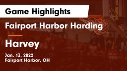 Fairport Harbor Harding  vs Harvey  Game Highlights - Jan. 13, 2022