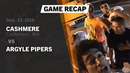 Recap: Cashmere  vs. ARGYLE PIPERS 2016