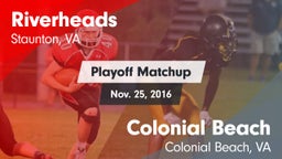 Matchup: Riverheads vs. Colonial Beach  2016