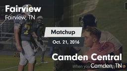 Matchup: Fairview vs. Camden Central  2016