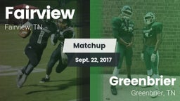 Matchup: Fairview vs. Greenbrier  2017