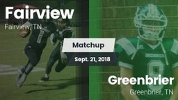 Matchup: Fairview vs. Greenbrier  2018