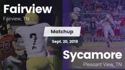 Matchup: Fairview vs. Sycamore  2019