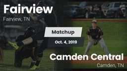 Matchup: Fairview vs. Camden Central  2019