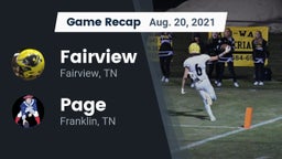 Recap: Fairview  vs. Page  2021