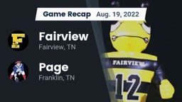 Recap: Fairview  vs. Page  2022