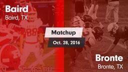 Matchup: Baird vs. Bronte  2016