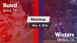 Matchup: Baird vs. Winters  2016