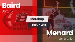 Matchup: Baird vs. Menard  2018