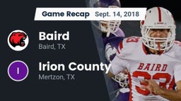 Recap: Baird  vs. Irion County  2018
