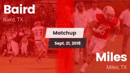 Matchup: Baird vs. Miles  2018