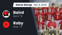 Recap: Baird  vs. Roby  2018
