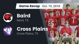 Recap: Baird  vs. Cross Plains  2018
