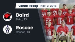 Recap: Baird  vs. Roscoe  2018
