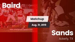 Matchup: Baird vs. Sands  2019