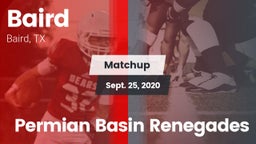 Matchup: Baird vs. Permian Basin Renegades 2020