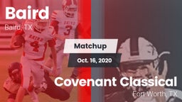 Matchup: Baird vs. Covenant Classical  2020