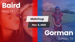 Matchup: Baird vs. Gorman  2020