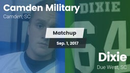 Matchup: Camden Military vs. Dixie  2017