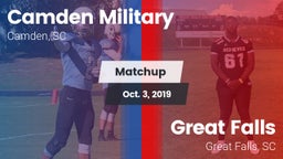 Matchup: Camden Military vs. Great Falls  2019