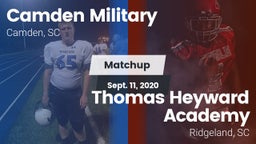 Matchup: Camden Military vs. Thomas Heyward Academy  2020