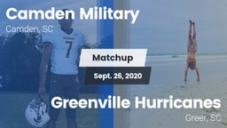 Matchup: Camden Military vs. Greenville Hurricanes 2020