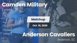 Matchup: Camden Military vs. Anderson Cavaliers  2020